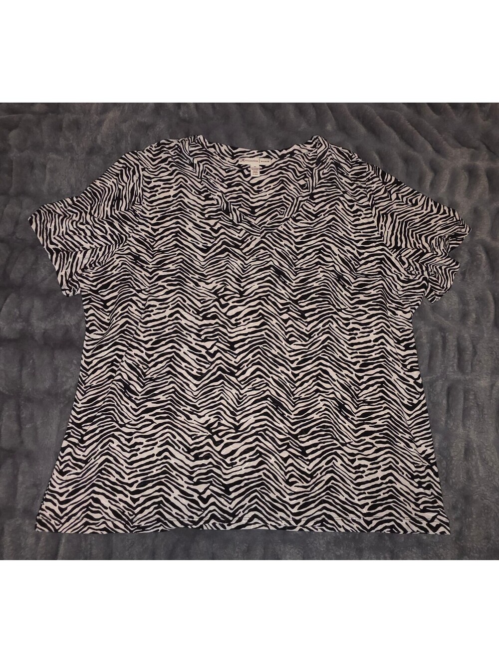 Speechless girls black white zebra print short sleeve top